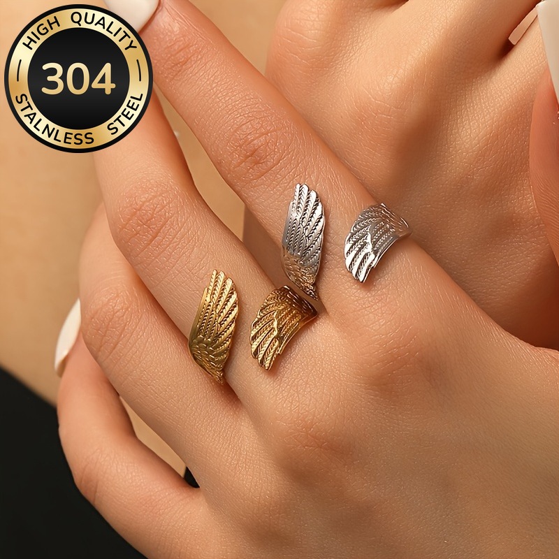 Unique Vintage Wings Ring, Adjustable Gift for All